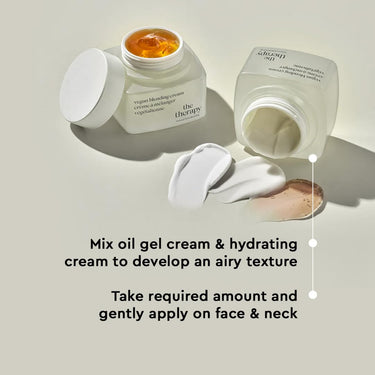 The Face Shop The Therapy Vegan Blending Cream | Organic Vegan Anti-aging Face Moisturizer | Elasticity Improvement,Skin-Friendly,2-in-1 Gel & Cream | Eco-Friendly,Refillable,K-Beauty